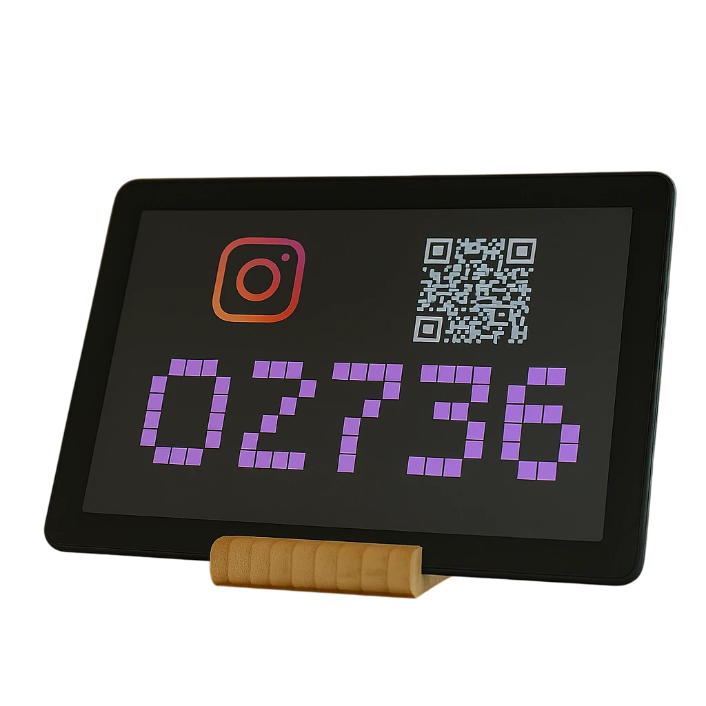 Tablet with installed DISPLIX EngageScreen app