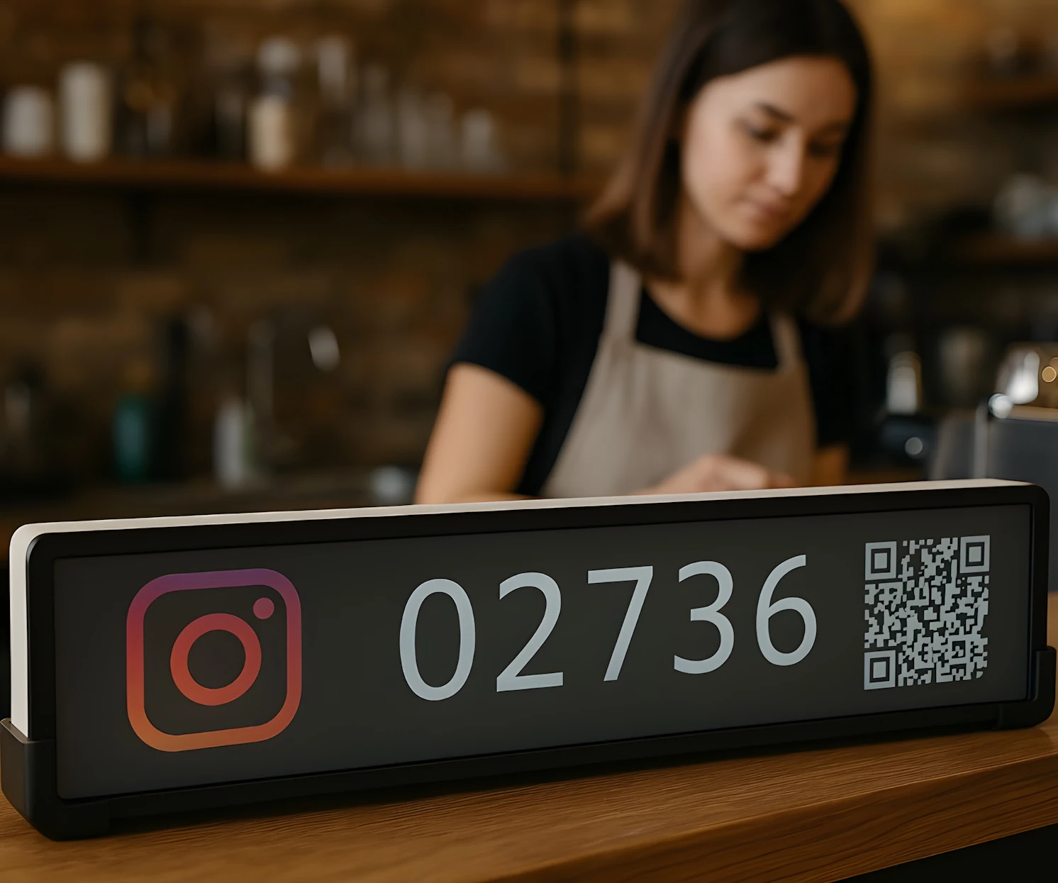Social Media Counter in the cafe